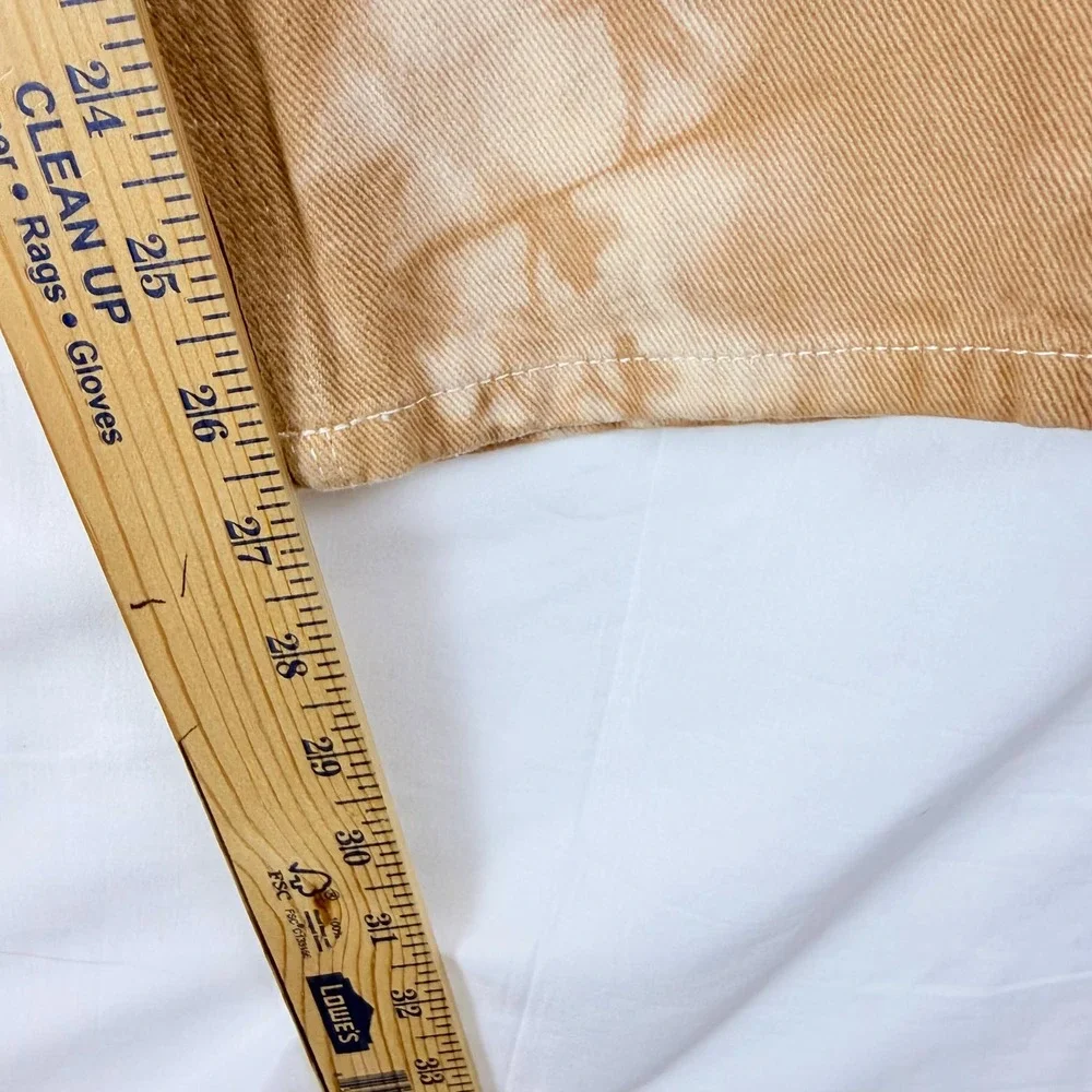 PACSUNDenim Carpenter Pants Tie Dye Brown Tan‎ Straight Leg Women - Picture 8 of 9